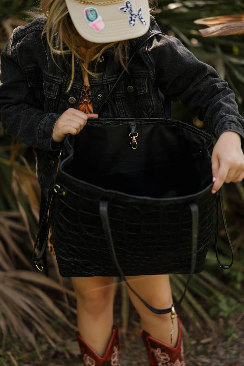 Large Alligator Tote 11